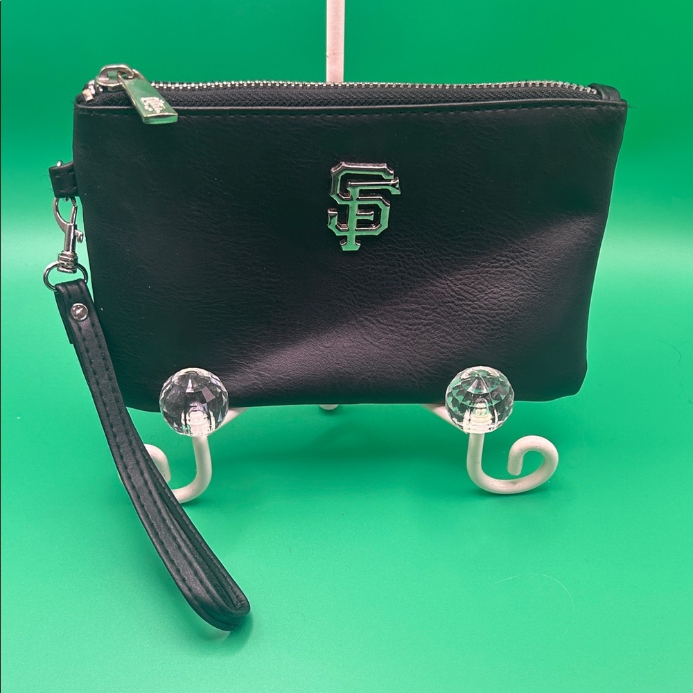 San Francisco Giants Black Faux Leather Wristlet See’s Candies